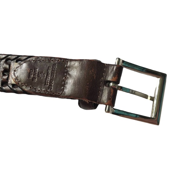 FOSSIL Myles Braid Brown Leather Belt 38” - Picture 10 of 15